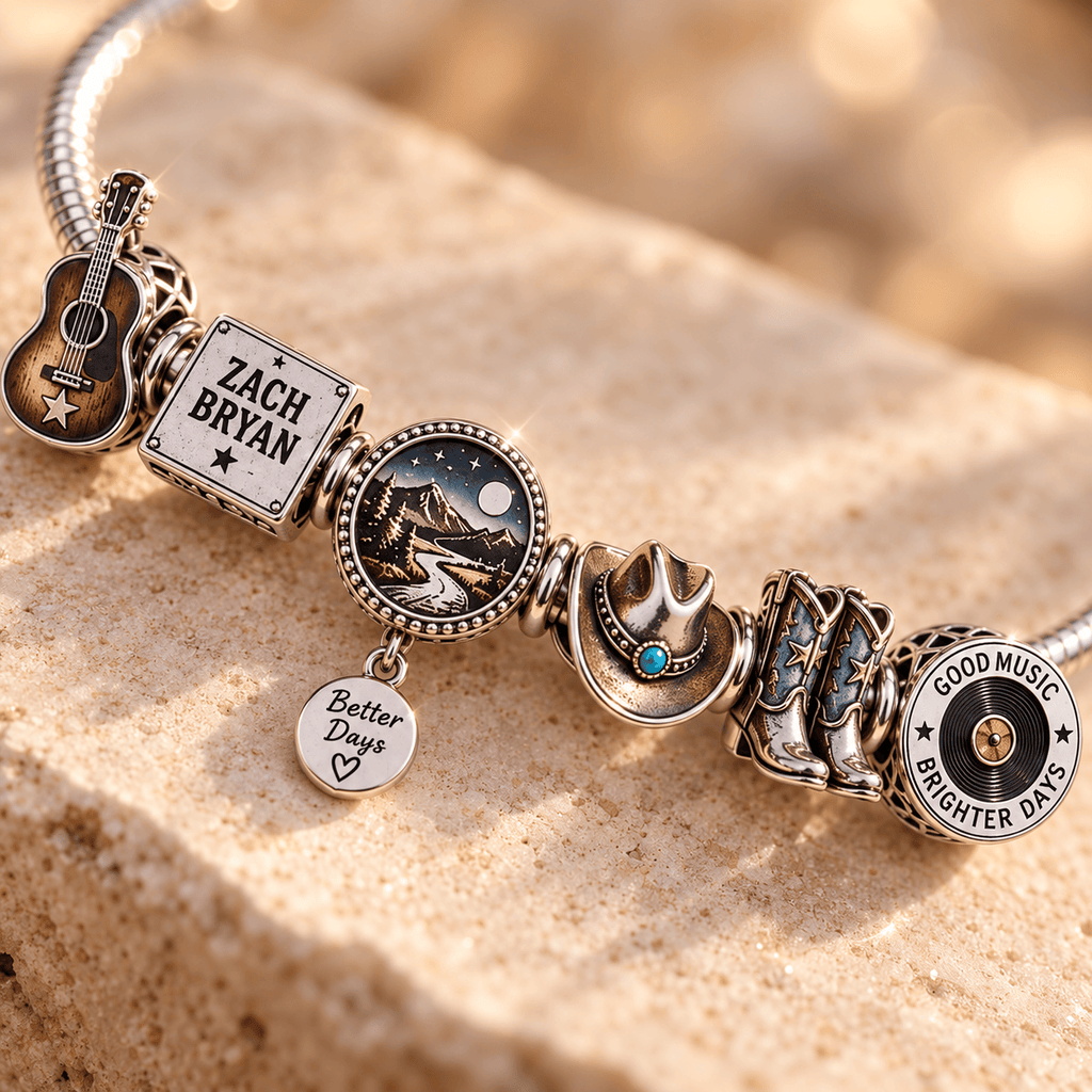 ZBR Silver Charm Bracelet Set PNPA
