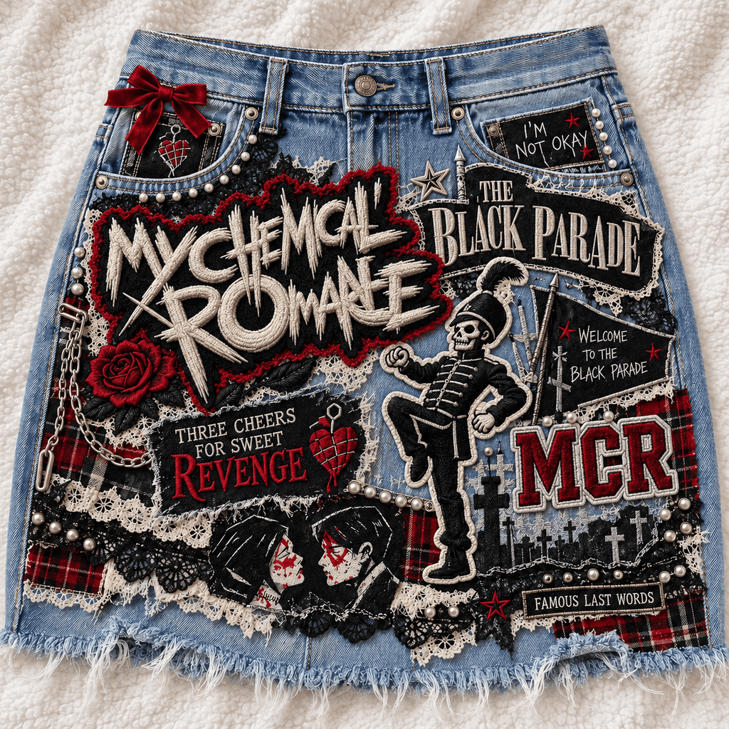 MCR Embellished Denim Skirt DNBN