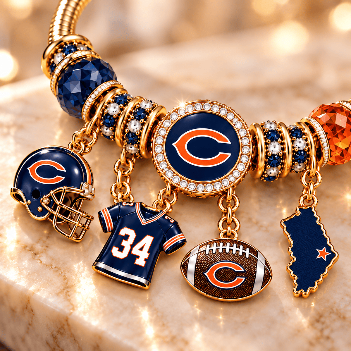 CCB Gold Charm Bracelet Set PNPA