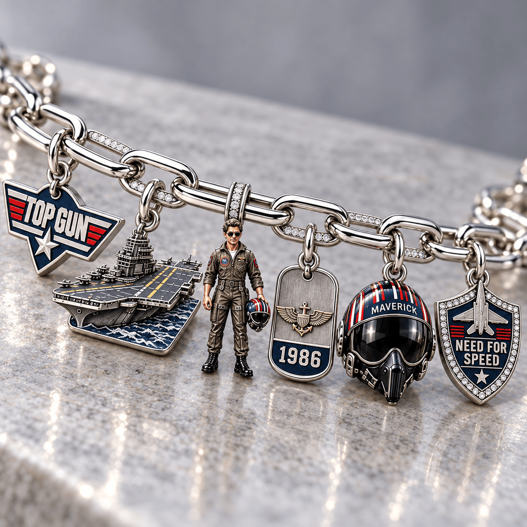 TG Silver Charm Bracelet Set NTVA